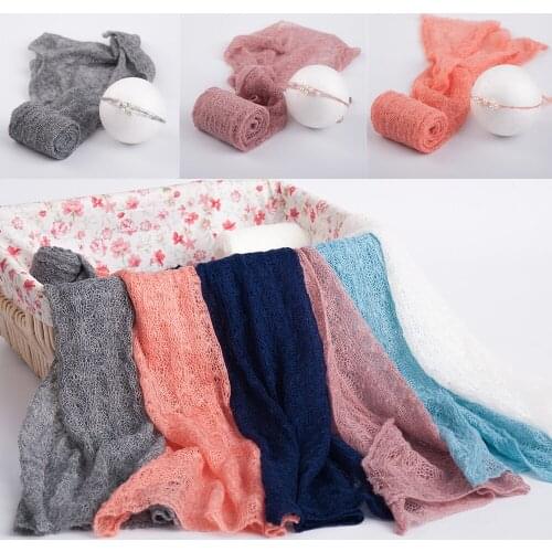 40*150cm Newborn photography props wraping blanket photographic studio Photo props including baby headband