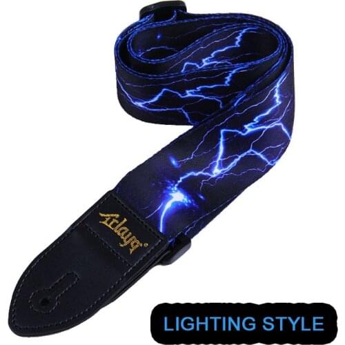 Guitar Strap Multi-Color Guitar Belts Adjustable Colorful Printing Nylon Guitar Straps Bass Acoustic Electric Guitar Accessories