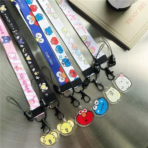 Lanyard Anime Cute Cartoon Neck Strap Lanyards for keys ID Card Gym Mobile Phone Straps USB badge holder DIY Hang Rope Lariat