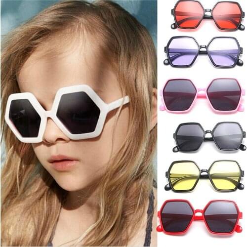 Kids Sunglasses Boys Girls Geometric Shape Frame Sun Glasses Children Beach Eyeglasses Baby Eyewear 1-8Years