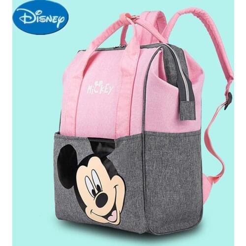 Disney 2021 Mickey Fashion Diaper Bags Maternity Baby Care Nappy Bag for Mom Large Capacity Backpack Travel Organizer Mummy Bags