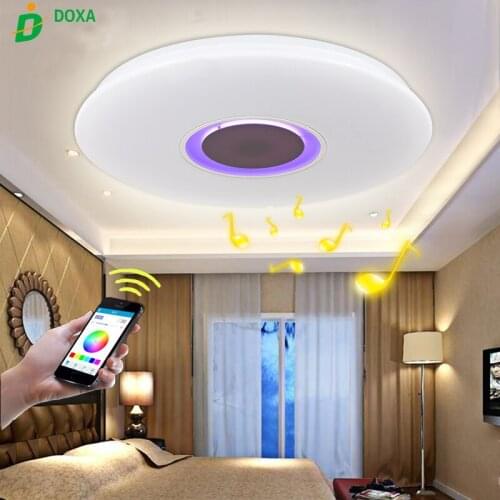 2017 Hot Smart APP Control Music Bluetooth Brightness dimmable ceiling Lamp LED Light lamparas de techo For Living room Bedroom