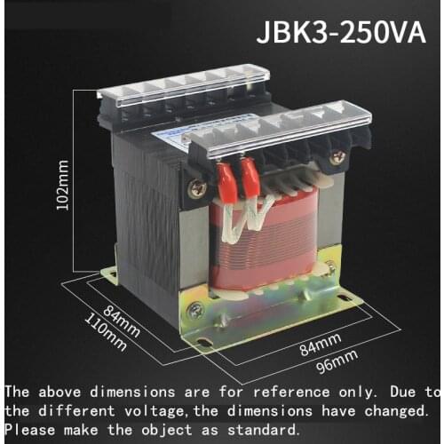 JBK3-250VA Machine Tool Controls Transformer 220V380V to 220V110V36V24V2.3V Public Broadcasting Products