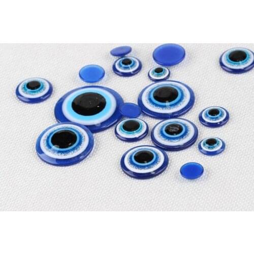 Turkey Medusa Blue Eye Evil Nazar Round Acrylic Resin Flat Back Half Beads Scrapbook Decoration 6/8/10/12/14/16/18/20/22/25/30MM