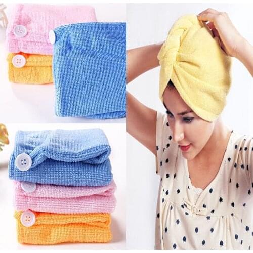 Turban Hair-Drying Shower Microfiber Towel Caps Quick-drying Bathing Absorbent Bathrobe Hat Multi Colors Hair Wraps For Women