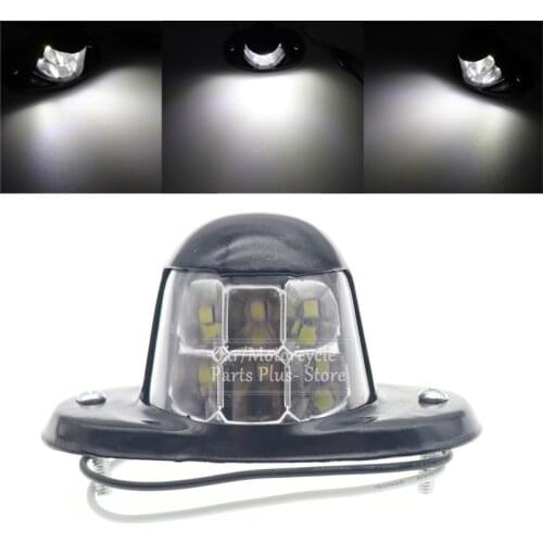 Universal Number Plate License Lamp Light 6 LED 12/24V For Trailer Truck Caravan Vans Reflector White Bright Waterproof