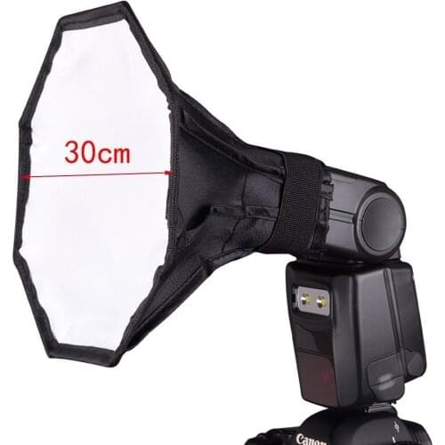 Octagon Flash Diffuser 30cm 12 inch 8 Square Mini Softbox for Canon Nikon YongNuo Speedlite Photo Studio Accessories Soft Box