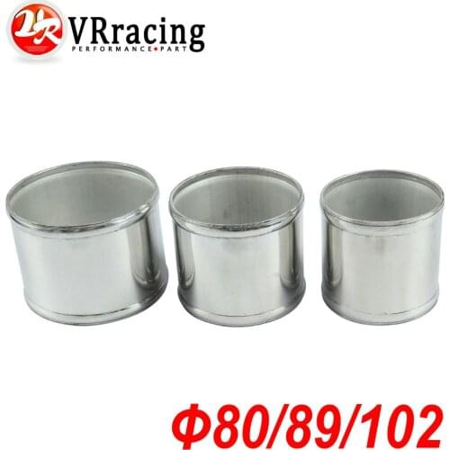 VR - 10 Pieces Alloy Aluminum Hose Adapter Joiner Pipe Connector Silicone 80mm or 89mm or 102mm color silver