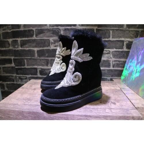 Winter new inner height water drill snow boots