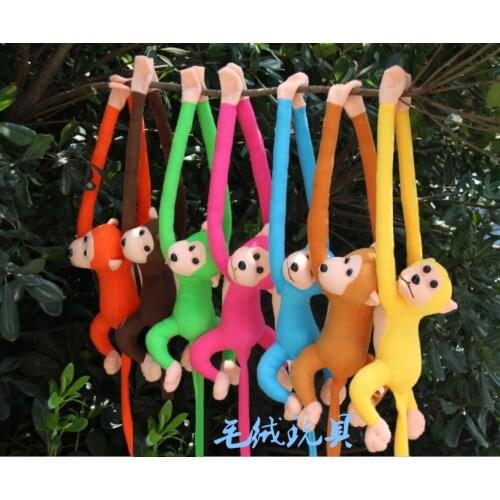 70cm long arm monkey from arm to tail plush toy colorful monkey curtains monkey stuffed animal doll for kids gifts style209kk