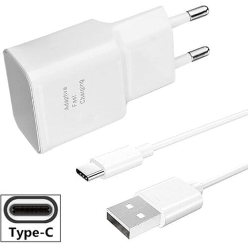 For Samsung galaxy A21S A51 A50 A70 A20 S8 S9 S10 lite A71 A5 2017 Phone 9V Adaptive Fast Charging Charger EU USB Quick Adapter