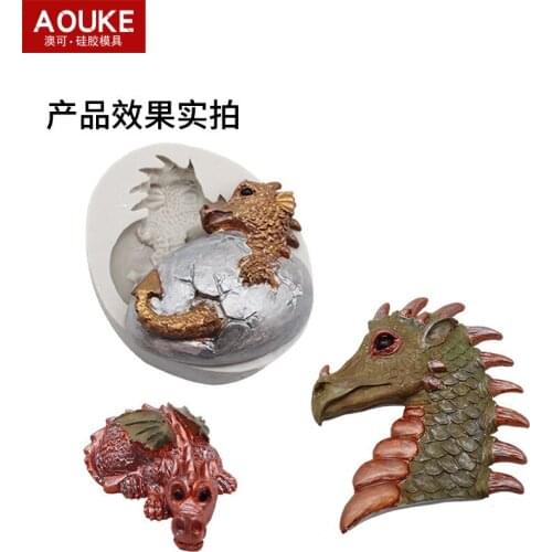 AoukeEaster dinosaur series Molds, Bohemian Drop Resin Earring Mold, Fashion Jewelry Resin Silicone Molds for Women Girls