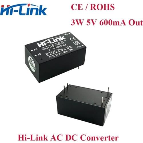 Free ship 50pcs*mini switch power supply HLK-PM01 Hi-Link 3W 5V 600mA output pcb transformer