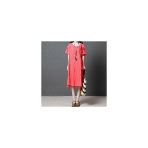 Boollili Long Summer Dress 2020 Womens Casual Vestido Vintage Dress Cotton New Vestiti Donna