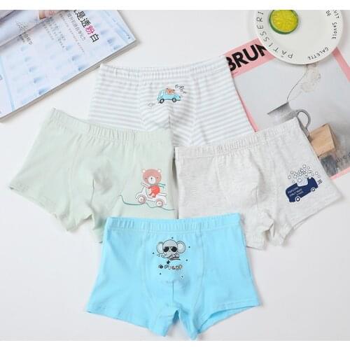 Childrens Underwear For Boys Underwear Kids Cartoon Cute Shorts Soft Cotton Underpants Boys Panties Breathable Boxers Briefs
