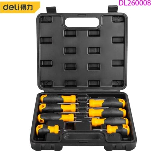 Deli DL260008 8-Piece Insulated Screwdriver Screwdriver Head With Strong Magnetic A Variety Of Flat And Phillips Screwdrivers