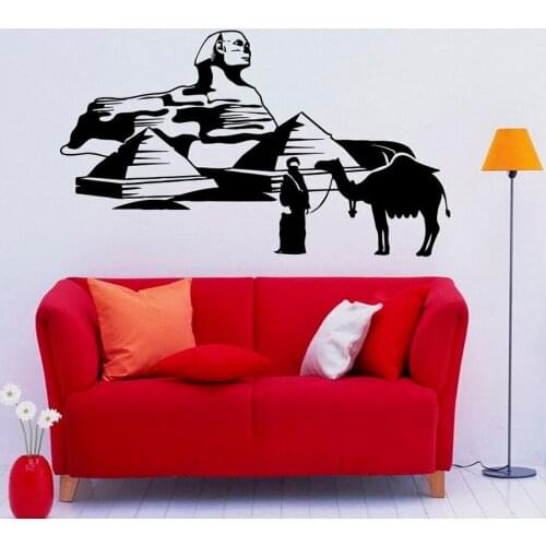 Egyptian Pyramid Wall Decal Sphinx Camel Murals Art Vinyl Window Stickers Bedroom Living Room Studio Office Interior Decor Q803
