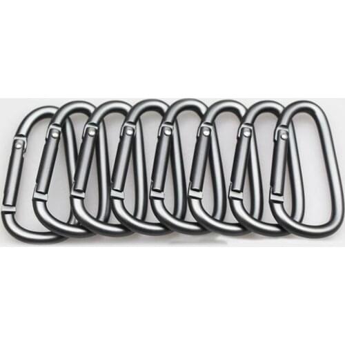 20Pcs/Lot Aluminum Alloy Carabiner Keychain Outdoor Camping Climbing Snap Clip Lock Backpack Buckle Hook Fishing Tool