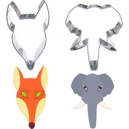 Cartoon Animal Mask,Fox Head,Elephant Head,Cookie Cutters Baking Molds,Cake Decorating Fondant Tools,Direct Selling