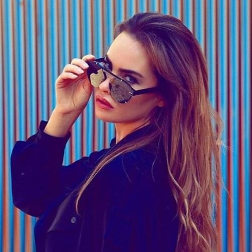 2020 New Fashion Oversized Women Sunglasses Vintage Men Glasses Designer Eyewear Female Outdoor Sexy Street Beat Rave Festival