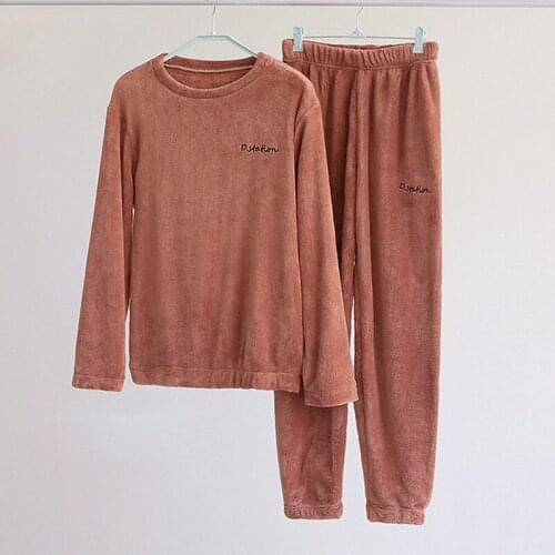 New Winter Thick Warm Pajamas Sets For Women Sleepwear Homes Clothing Pajama Home Wear Womens Pyjamas Set Velvet Pants Nightwear