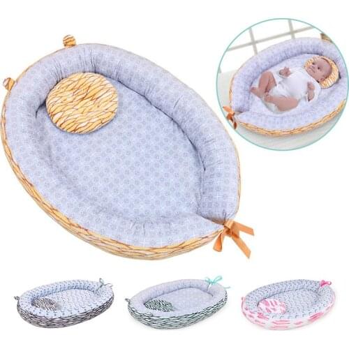 Newborn Baby Portable Bed Nest Removable And Washable Crib Travel Bed Nest Bed Crib Cotton Crib Travel Bed for Infant Kids
