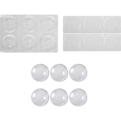Door Stop Transparent Soft Silicone Wall Protector Door Handle Bumper Protective Plug Non-Slip Self-Adhesive Round Doors