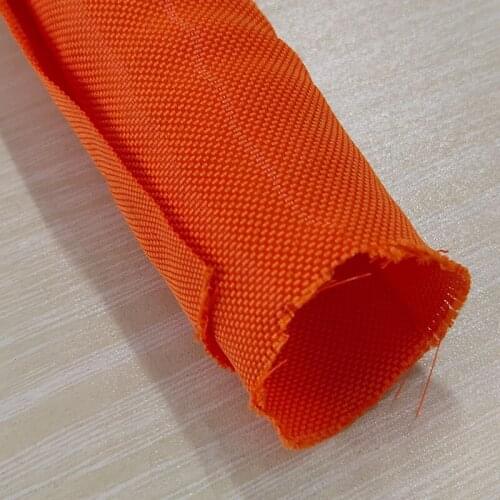 1meter Orange opening self winding sleeve nylon flame retardant braided pipe bundle wire protection tube