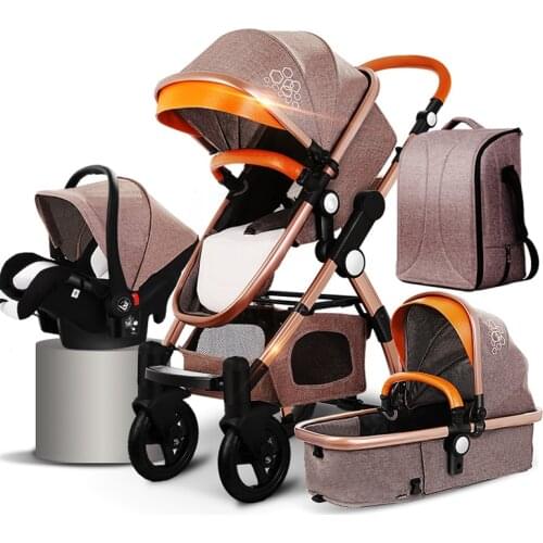 Purorigin Baby Carriage Strollers Baby Buggy Prams 4 in 1 Stroller with Car Seat коляска прогулочная carrinho de bebe