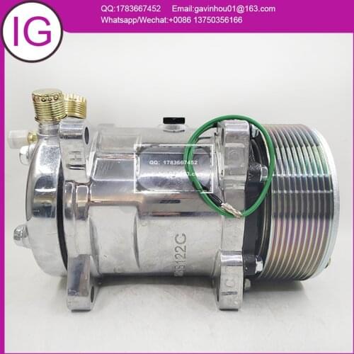 SD508 Sanden 508 Style A/C Air Conditioning Compressor Serpentine Belt Pulley Chrome PV10 24V