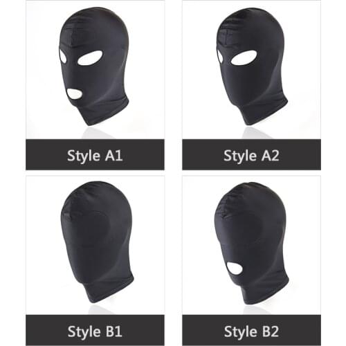 Sexy Head Mask Slave Erotic Toys SM Bondage Restraint Hood Mask Black Adult Games Sex Headgear Sex Toys for Couple