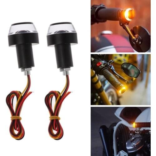 LED Handlebar Motorcycle Turn Signal Light Amber Indicator Flasher Blinker Grip