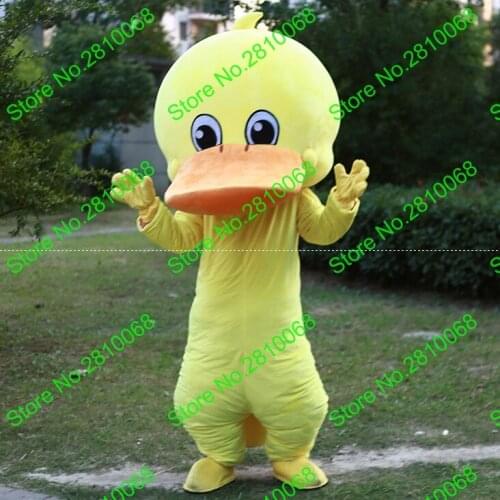 Syflyno Make EVA Material Helmet Yellow mouth duck Mascot Costumes Crayon Cartoon Apparel Birthday party Masquerade 959