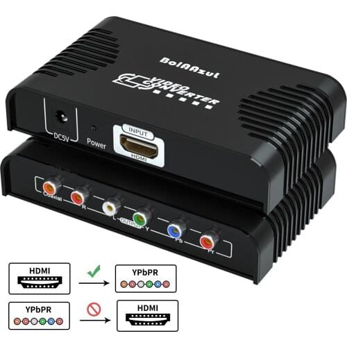 HDMI to Ypbpr component RGB converter Scaler with digital coaxial audio out for PS4 Apple TV DVD STB to TV with component in