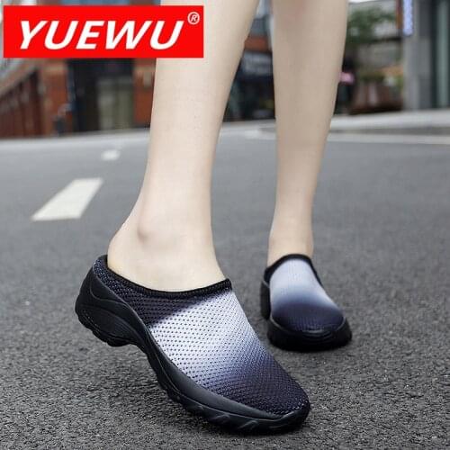 YUEWU Lady Shoes Casual Women Flats Increase Summer Sandals Non-slip Platform Sandals For Girl Breathable Mesh Outdoor Slippers