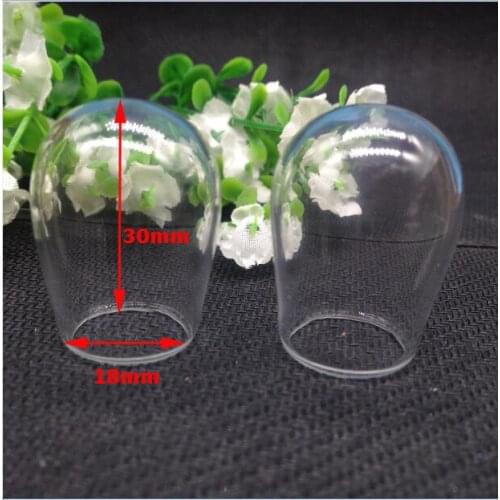 10pcs 30*18mm Transparent oval-shaped crystal glass globe bubble dome vial pendant necklace jewelry finding