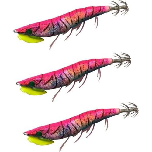 10PCS 3D HYBRID SHRIMP EGI Lure 13cm23G For Fishing Squid Jigs Leurre Squid Egi Octopus Calamar Lure Cuttlefish Lure