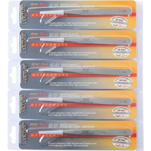 10pcs/Lot Professional Eyelashes Tweezers For Lashes Extension Nipper Stainless Steel High Precision Eyebrow Tweezers