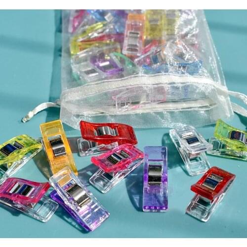 20/50 Pcs Sewing Clips Colorful Plastic Clips Fabric Clamps Quilting Crafting Clothing Clips 27*15*10mm