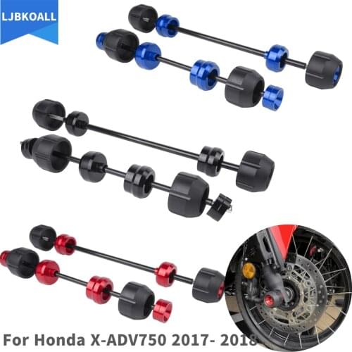 2017 X-ADV750 Parts Motorcycle Front Rear Axle Fork Wheel Crash Protector Sliders Falling Protection for Honda XADV750 2018