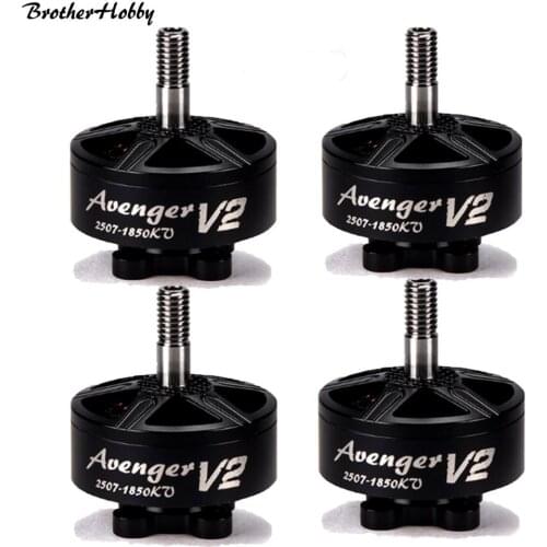 4pcs BrotherHobby Avenger V2 2507 1200/1500/1750/1850/2200/2450/2700KV 4-6S Brushless Motor FPV Racing RC Quadcopter Drone