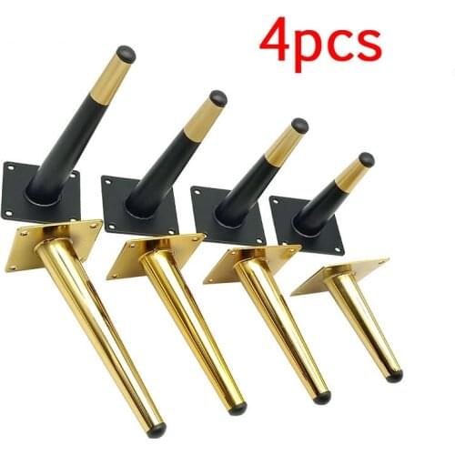 4pcs Metal Furniture Foot Table Support Stand Pads Metal Support Feet Table Furniture Table Sofa Pad Couch Chair Cabinet Leg
