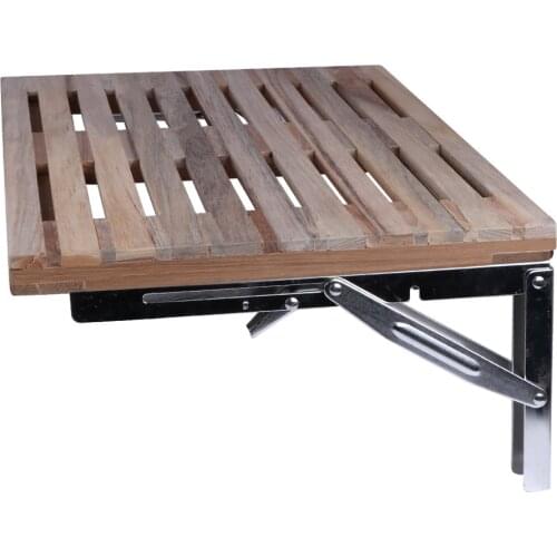 445*330 Inboard Folding Desk Teak Wall Mounted Folding Shower Bench/Seat