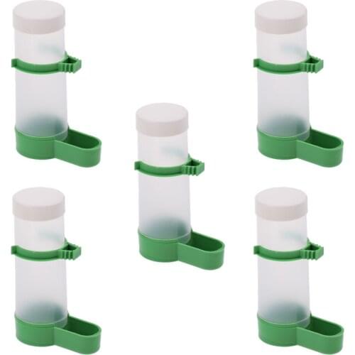 5PCS Automatic Drinker Food Feeder Waterer Drinking Clip for Parrot Pet Bird