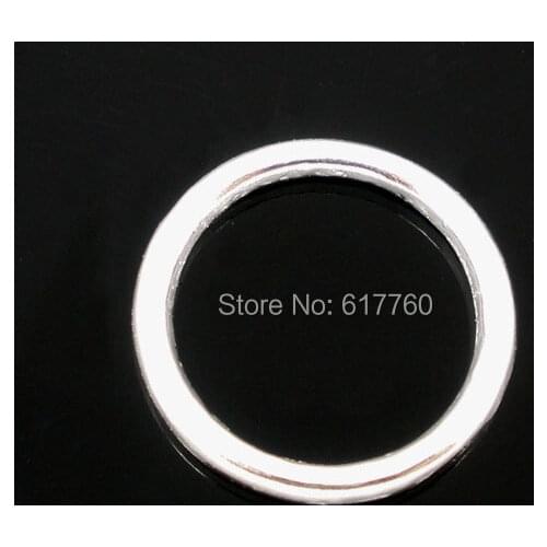 Free Shipping! 100 PCs Silver Plated Soldered Closed Jump Rings 12x1mm Findings (E04272)