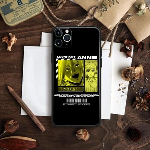 Annie Leonhart Attack on Titan Anime Phone Case For IPhone 11 12 Mini Pro XS Max X XR 6s 7 8 Plus SE Soft TPU Glass Cover