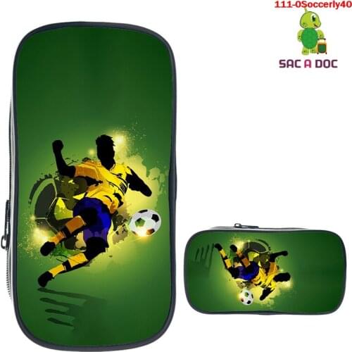 Kawaii Soccerly Travel Pencil Case Large Capacity Pencilcase School Pen Bag Makeup Case Supplies Pencil Bag Box Pouch Stationery