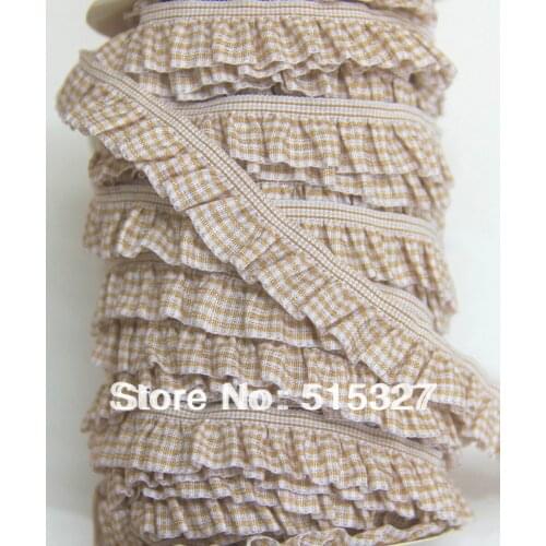 Free Shipping 30 yard /lot ,1.7CM Elastic Lace Fold Lace Clothing Ribbon