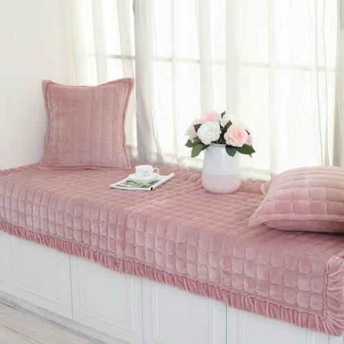 1 PC Flannel Tatami Seat Pad Winter Living Room Decor Sofa Mat Home Rectangle Bay Window Cushions Soft Car Sit Pad Modern Style