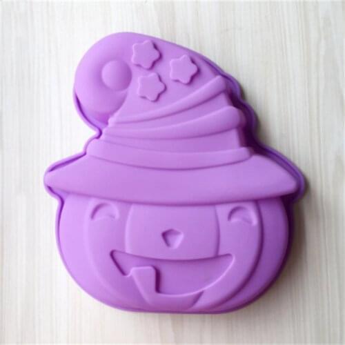 Food Grade Silicone Jack-O-Lantern Spooky Pumpkin Mould Halloween Cake Decorating Top Mold Pan Holiday Bakeware Baking Tray